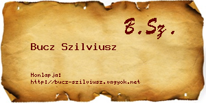 Bucz Szilviusz névjegykártya